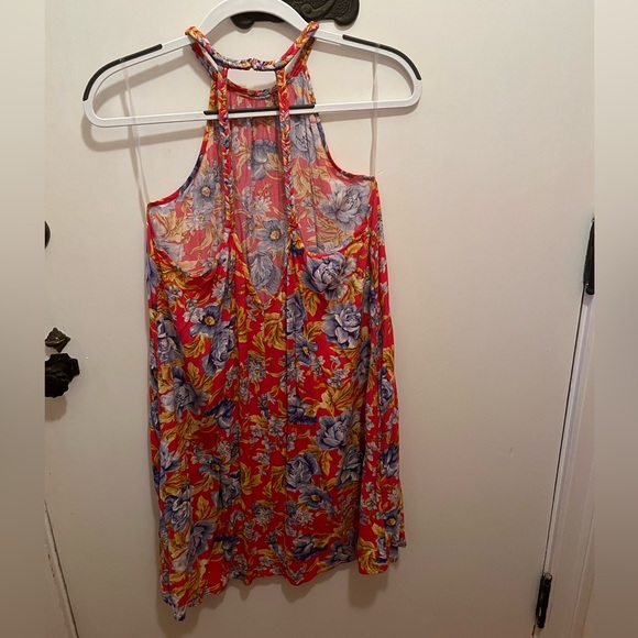 American Eagle Short Floral Halter Shift Dress - Picture 2 of 6